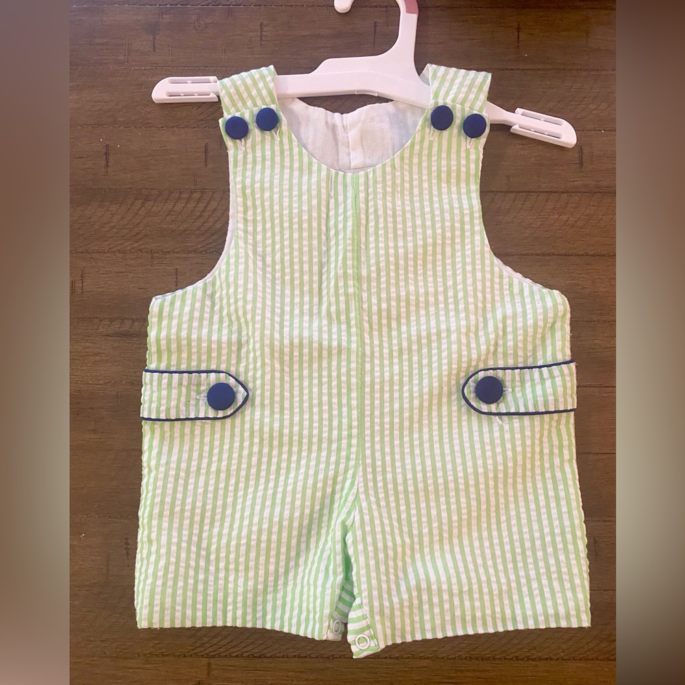 Seersucker jonjon/ shortalls